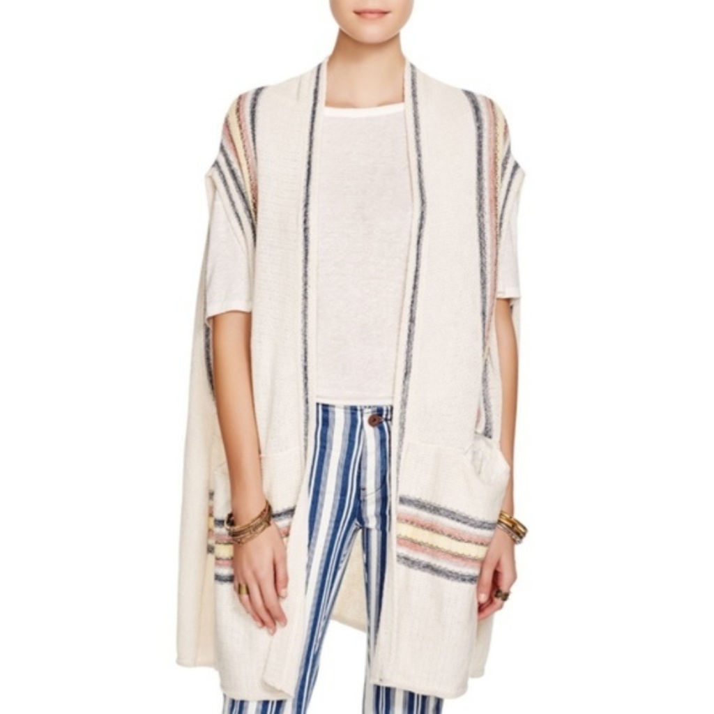 Free People Deck Chair Knit Oversized Kimono Cardi